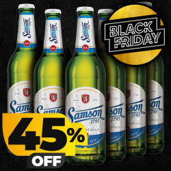 SixPack Cerveja Sem Álcool Samson 6 Garrafas de 500ml Black Friday 2023