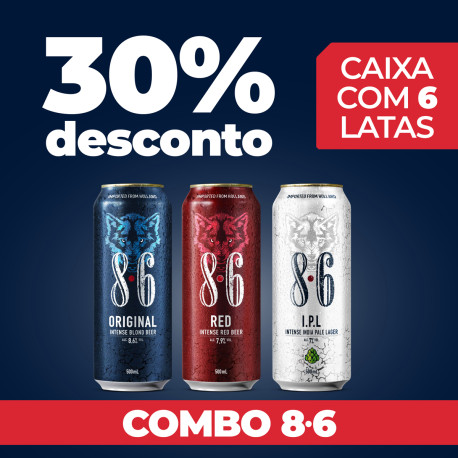 Promoção Combo 8.6 Degustação - 6 latas 500ml