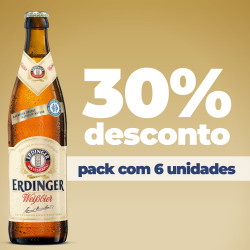 Promoção Sixpack Cerveja Erdinger Weiss Tradicional Garrafa 500ml