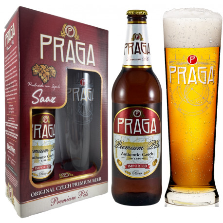 KIT Cerv. Praga Premium 1 gfa 500 ml + 1 copo 500ml
