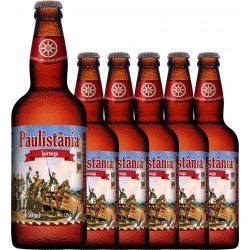 Cerveja Paulistania Ipiranga - caixa com 6 garrafasx500 ml