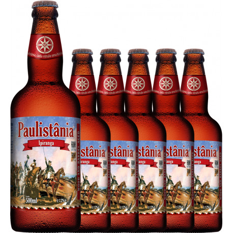 Cerveja Paulistania Ipiranga - caixa com 6 garrafasx500 ml