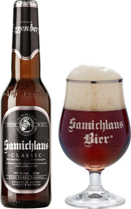 Cerveja Eggenberg Samichlaus, produzida dia 06/12, é considerada a cerveja do Papai Noel. Maravilhosa para acompanhar as sobremesas das festas de fim de ano