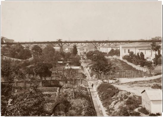 construção Viaduto do Chá, 1897
