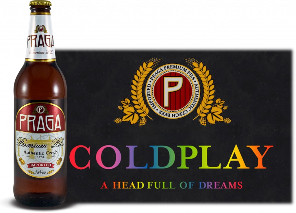 texto musica e cerveja banda Coldpaly