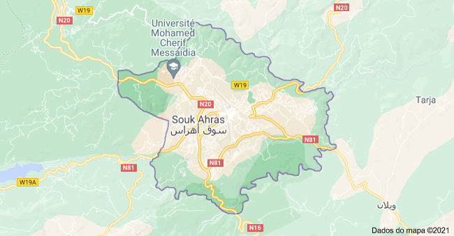 mapa Souk Ahras